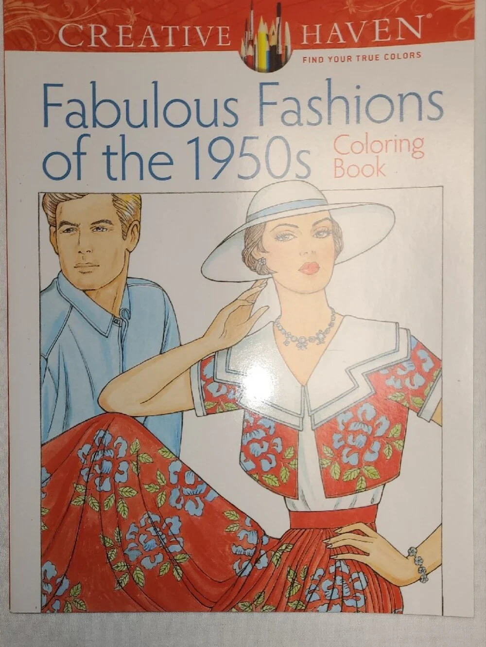 Bundle of 3 Adult Coloring Books - Folk Art, Fabulous 50's Fashions, Colorama